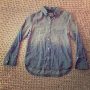 Blue button up Long sleeved shirt